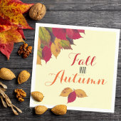 Serviette En Papier Fête de fête Automne Automne Feuilles saisonniers