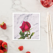 Serviette En Papier Fête de Fête des mariées moderne en marbre rose ro (En situation)