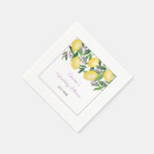 Serviette En Papier Fête de Fête des mariées violet Lavande citron (Coin)