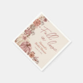 Serviette En Papier Fête de Fiançailles Citrouille Automnale Amoureuse (Coin)