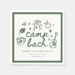 Serviette En Papier Fête de Fiançailles de Campagne Moderne Verte Pers