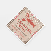 Serviette En Papier Fête de fiançailles de couples rustique avec écrev (Coin)