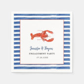 Serviette En Papier Fête de fiançailles de homard (Devant)