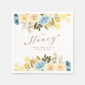 Serviette En Papier Fête de Fiançailles de l'Abeille (Devant)