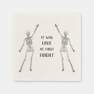 Serviette En Papier Fête de fiançailles de squelette heureux