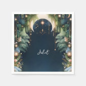 Serviette En Papier Fête de Fiançailles Étoiles Mystiques Rêve Magique (Devant)