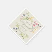 Serviette En Papier Fête de Fiançailles Floral de Jardin (Coin)