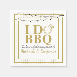 Serviette En Papier Fête de fiançailles I Do BBQ pour couples