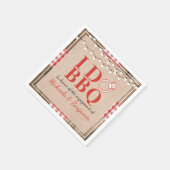 Serviette En Papier Fête de Fiançailles Rustique BBQ Shower de Couple (Coin)