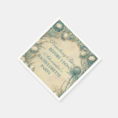 Serviette En Papier Fête de Fiançailles Something Blue Thistle (Coin)