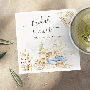 Serviette En Papier Fête de fiançailles sur la plage tropicale