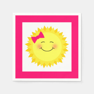 Serviette En Papier Fête de Fille au Soleil