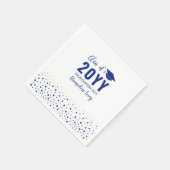 Serviette En Papier Fête de fin d'année de la classe Confetti Bleu (Coin)