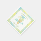 Serviette En Papier Fête de fin d'études avec glace Bleu Vert (Coin)