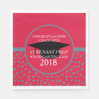 Fête de fin d'études maternelle Rouge cramoisi et