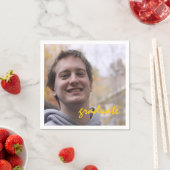 Serviette En Papier Fête de fin d'études secondaires Jaune Photo de fi (En situation)