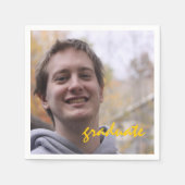 Serviette En Papier Fête de fin d'études secondaires Jaune Photo de fi (Devant)