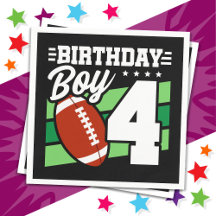 Fête de football 4 ans Thème 4e anniversaire garço