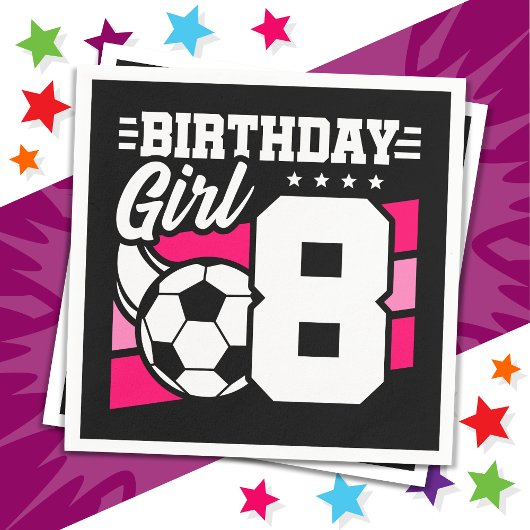 Serviette En Papier Fête de Football 8 Ans Fille 8 Ans