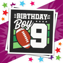Fête de football de 9 ans Thème 9e anniversaire ga