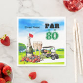 Serviette En Papier Fête de golf 80e anniversaire (En situation)