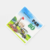 Serviette En Papier Fête de golf 80e anniversaire (Coin)