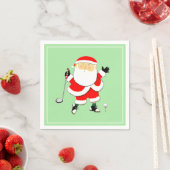 Serviette En Papier Fête de golf de Noël (En situation)
