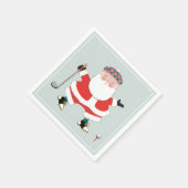 Serviette En Papier Fête de golf de Noël (Coin)
