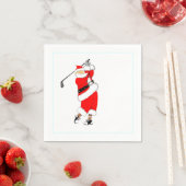Serviette En Papier Fête de golf de Noël (En situation)