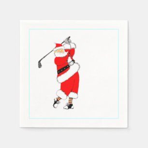 Serviette En Papier Fête de golf de Noël