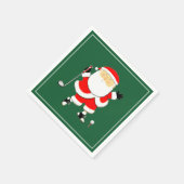 Serviette En Papier Fête de golf de Noël (Coin)