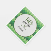 Serviette En Papier Fête de Golf Vert Argyle (Coin)