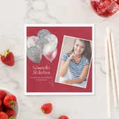 Serviette En Papier Fête de graduation Ballons de Parties scintillant (En situation)