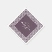Serviette En Papier Fête de graduation géométrique et script moderne (Coin)