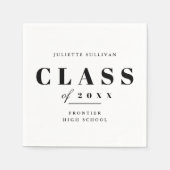 Serviette En Papier Fête de graduation minimale (Devant)