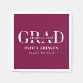 Serviette En Papier Fête de graduation minimale (Devant)