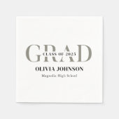 Serviette En Papier Fête de graduation minimale (Devant)