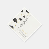 Serviette En Papier Fête de graduation personnalisée (Coin)