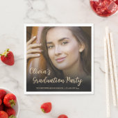 Serviette En Papier Fête de graduation photo manuscrite de script (En situation)