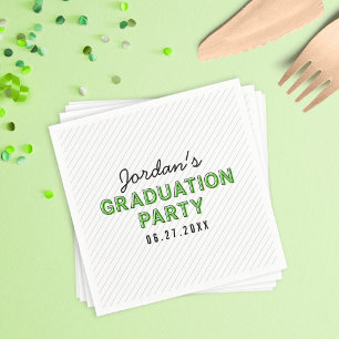 Serviette En Papier Fête de Graduation verte