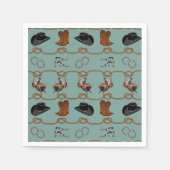 Serviette En Papier Fête de grange cowboy (Devant)