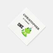 Serviette En Papier Fête de grenouille Premières Anniversaire Marais V (Coin)