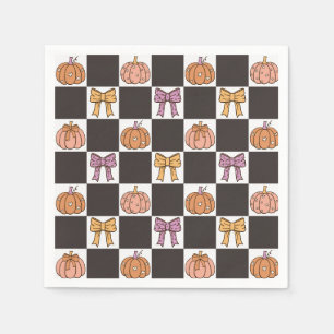 Serviette En Papier Fête de Halloween Coquette Fille Citrouille Arc Pr