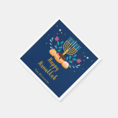 Serviette En Papier Fête de Hanoukka avec menorah (Coin)