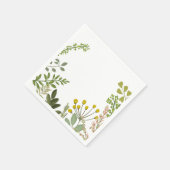 Serviette En Papier Fête de jardin estivale Evergreen  (Coin)
