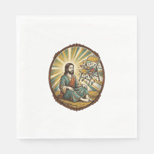 Serviette En Papier Fête de Jésus Chaise Pliante Cassée Maladresse Gro