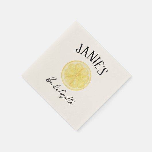 Serviette En Papier Fête de jeune fille à la côte d'Amalfi | Citron (Coin)