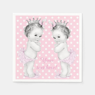Serviette En Papier Fête de jumelles princesses