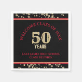 Serviette En Papier Fête de la 50ème Classe Réunion (Devant)