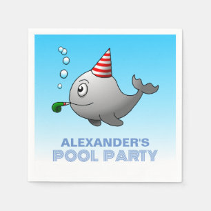 Serviette En Papier Fête de la baleine à la piscine
